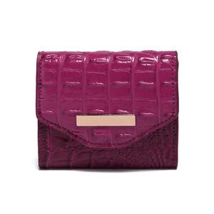 5442 Crocodile Small Wallets Short Vintage Leather Credit Card Holder
